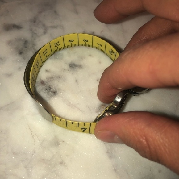 VTG Silver Plate Twisted Fork Cuff Bracelet Glass Stone Adjustable 7” Fits Loose - Picture 8 of 8